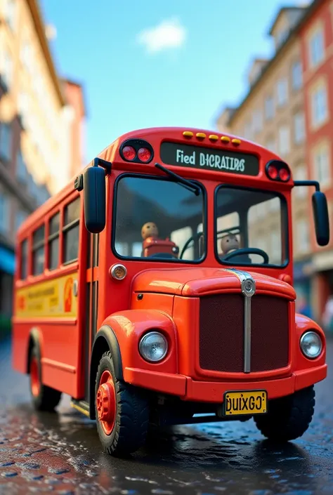 The wheels on the bus go round and round,
Round and round, round and round,
The wheels on the bus go round and round,
All through the town.

The wipers on the bus go swish, swish, swish,
Swish, swish, swish, swish, swish, swish,
The wipers on the bus go sw...