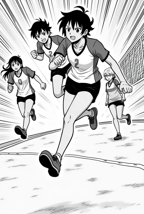 manga comics black and white ,  customize Haikyuu comic art