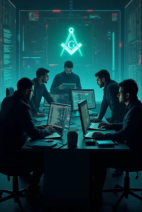 A picture of hackers uniting to bring down Freemasonry 