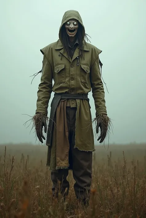 a scarecrow with a surprising look