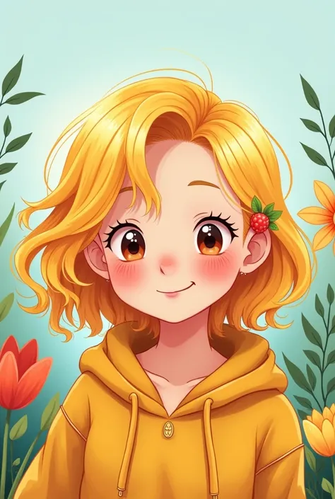 cute illustration of a blonde adult
