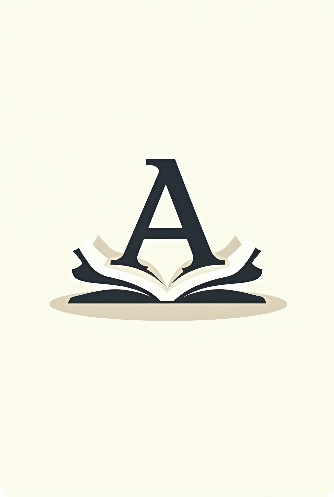 I want a logo to express a book and have the letter A 