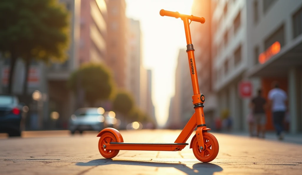 Kick scooter in orange colours 