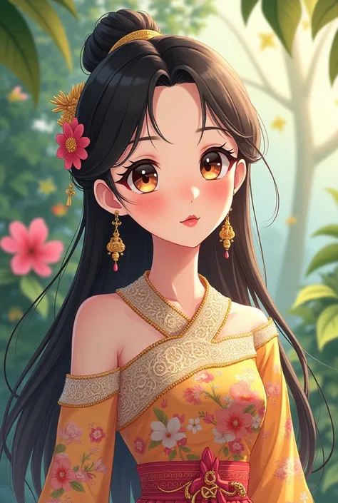 Anime Girl in Thai Dress