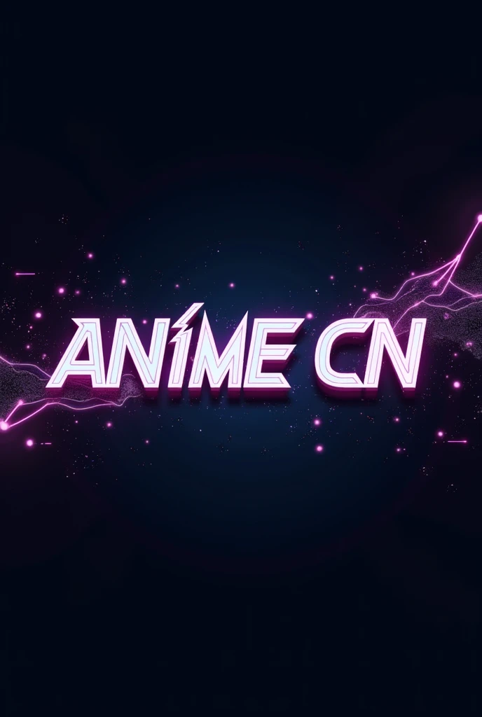 Create a stylish nameplate for a animated youtube channel which name is "Anime CN" with some dark colour and aesthetic design 