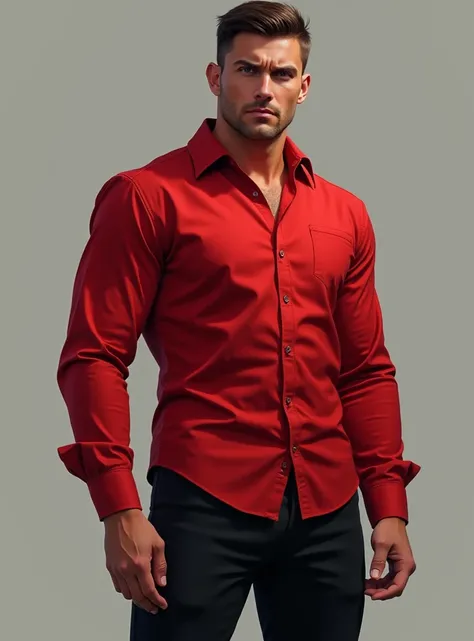 In this pic, make the colour of the shirt red and the pents black