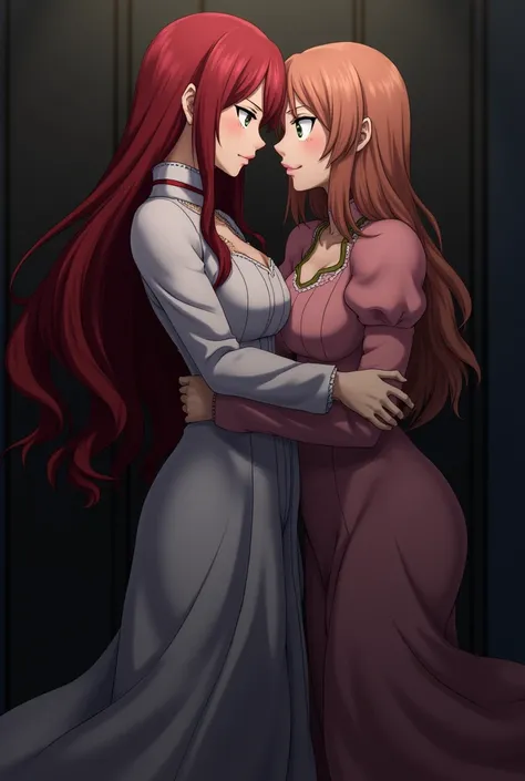 Erza Scarlet and Mirajane Strauss. In an intimate moment