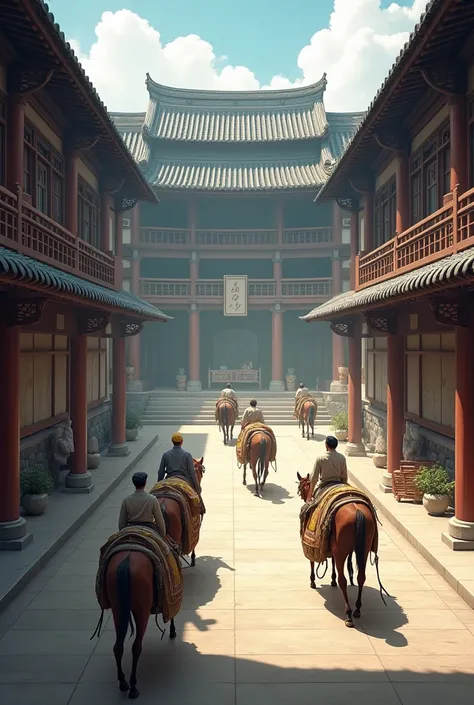 I want the picture without horse platforms but only a floor to show horse porters. I want the platforms on the roof in four directions and I want the internal area to be slightly larger