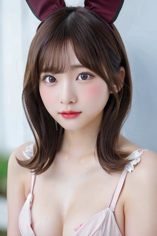 nsfw, playboy bunny,bob hair,(8k, Photorealistic , Original photo, highest image quality: 1.4), Japanese High School Student, delicate, super detailed face ,double eyelids, small breasts:1.4, look at viewer