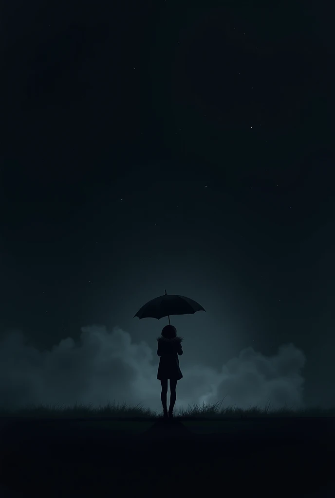  Make it with a black background and an umbrella image and read it with a word "Shaded Night "