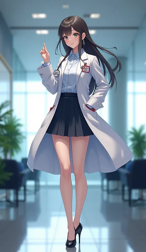 (Dispatch Female Doctor X ),(Osaki Amane,The most perfect girls in the world , The Most Feminine Perfect Girl ,Photo realistic style CG,whole body,whole body影像,Look at her point of view from the girls feet,以女孩腳上穿的超高跟尖頭細跟高跟鞋為主題的whole body肖像,Sexiest Workwear...