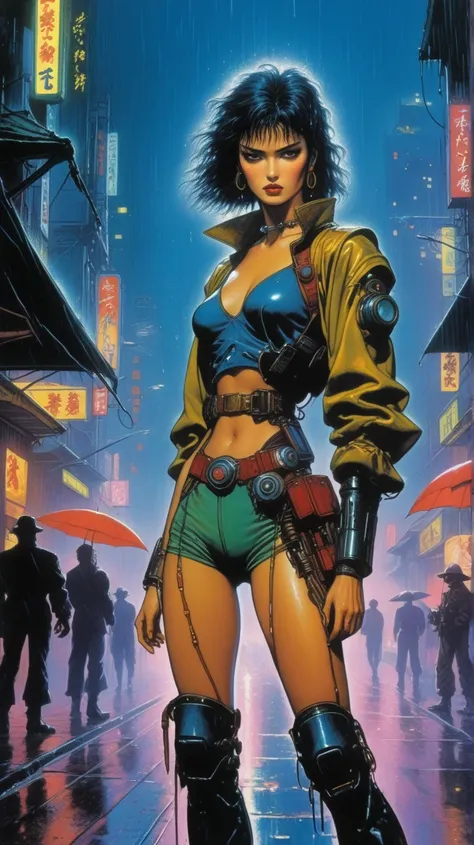 amano yoshitaka,  Art style by Noriyoshi Ohrai, Hajime Sorayama, Hiroshi Nagai, (Masterpiece, Top Quality, Super Deatail, High Resolution, Best Illustration),Art style by Richard Corben, Art style by Jim Starlin, Art style by Philippe Caza, (Masterpiece, T...