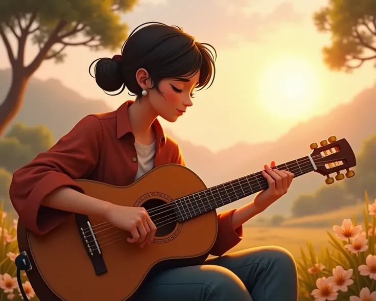 Ek mein Aisa chahie Jo harmonia bajane wala guitar background high quality animation