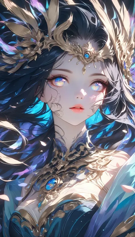 elegant wind dancer, flowing garments, glowing aura, hair like a breeze, flower petals, colorful, rainbow, (best quality,4k,8k,highres,masterpiece:1.2),ultra-detailed,beautiful detailed eyes,beautiful detailed lips,extremely detailed eyes and face,longeyel...