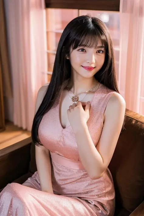            High Definition          ,bangs、      black hair、      semi-long、        brown eyes   、 Big Breasts ,        cute coat model figure   、165 cm      、22 years old、      cute face、smile、        Natural Cosmetics    、    Japanese    、       Realisti...