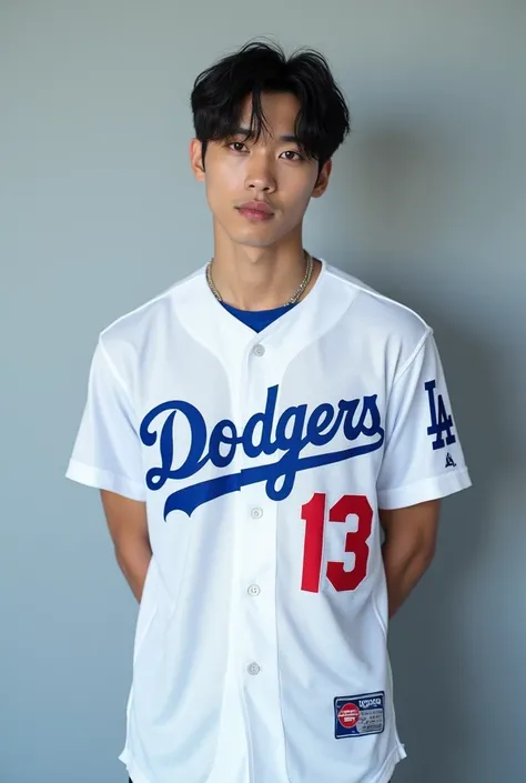 Dokyeom SEVENTEEN with Dodgers jersey 