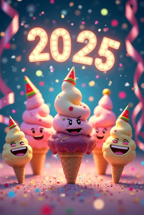 Happy new year 2025 special for ice creame