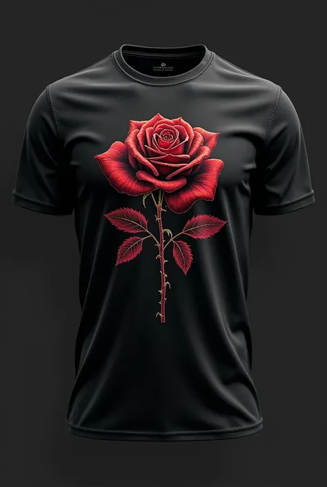 Basketball t-shirt with a black roses logo