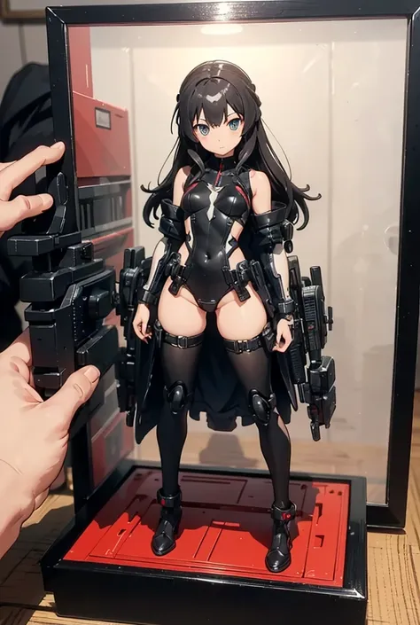 1:144 model scale, plastic model kits. Realistic, Frame Arms Girl figura. Real toy. Unboxing. Weapon set.