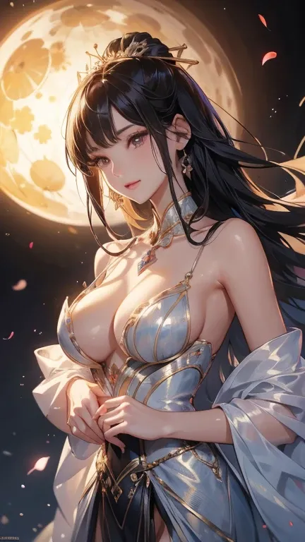 masterpiece,  of the best quality: 1.4), 详细background, 一名goddess, 古老神秘Sexygoddess, beauty女战士战神 , beautySexygoddess,Happy， Big Breasts ，Big breasts，超realistic,  intricate , 32K, Realistic light and shadow style ，( perfect detail : 1.5, 8K Wallpaper, masterp...