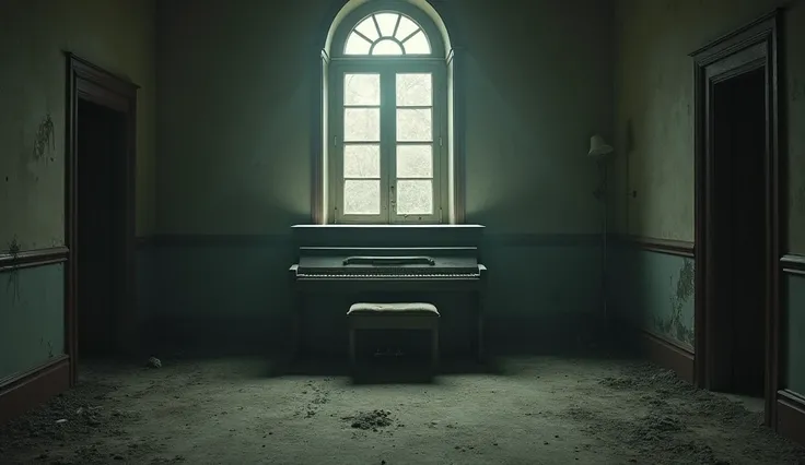 The empty piano room, with nothing but dust and cobwebs, but the sound of music still echoing in the air