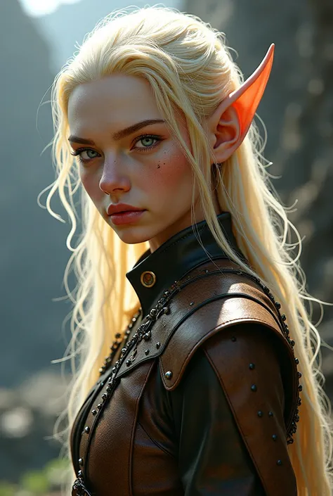 1, 47 m
50 kg
572 years old
Moon Elf 
Bronze leather,  golden blonde hair , silver eyes 