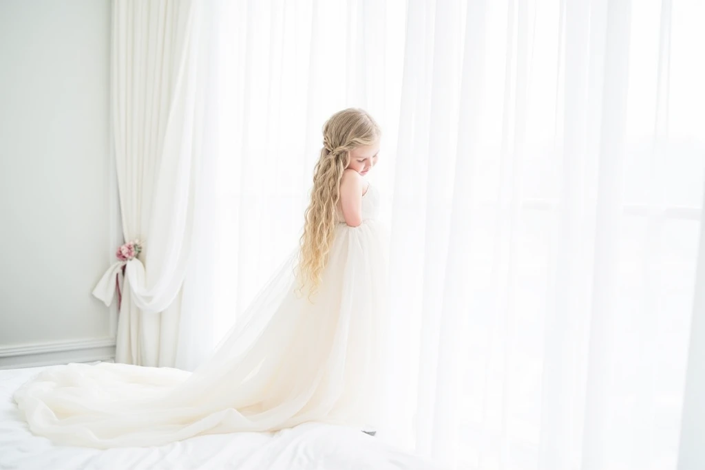  Photo of small nude girl a paraffed girl on hotel room is very luxury, appear to be aged 12, . The painting is inspired by Emma Andievskaya , low contrast, fog, , with long blond hair with braids, gorgeous young model , girl with very long hair , hot girl...