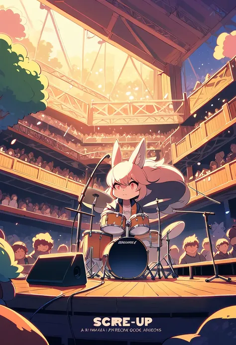 rating_safe, score_9, score_8_up, score_7_up, score_6_up, score_5_up, score_4_up, hires, cover page, highres, absurdres, top quality, best quality, High-quality illustrations, masterpiece, super high resolution, detailed background, Rock Band Concerts, Mus...