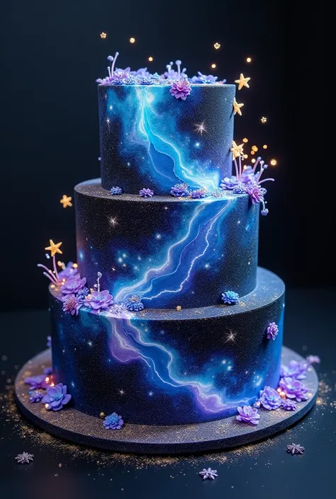 Make a galaxy theme cake. 