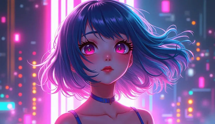 anime girl synthwave