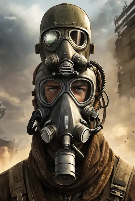 , Infection, post apocalyptic, gas mask, infection , infected man