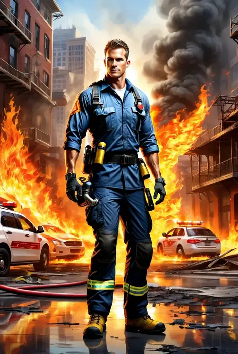 Create a hot firefighter for me