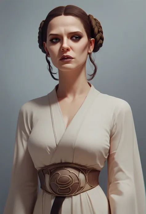 Florence pugh deguisee en Princesse leia de star wars 