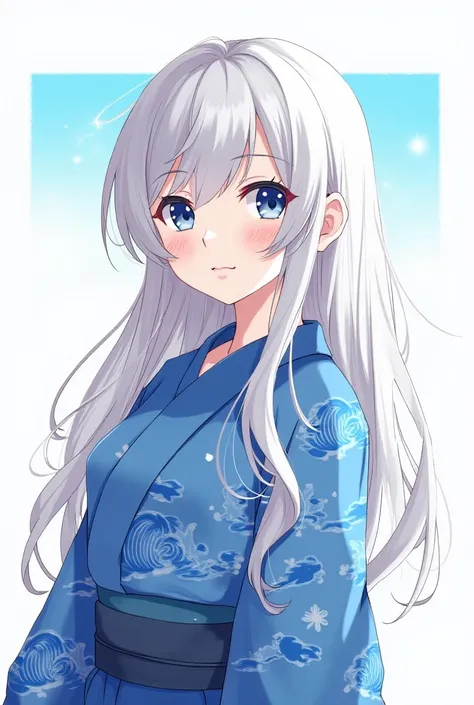 Appearance:  Ayame has long, silver hair that shines under the sunlight .  Her eyes are deep blue ,  with a serene expression, but focused.  She wears a haori with patterns of blue waves and plum blossoms , symbolizing her connection with water . 


 This ...