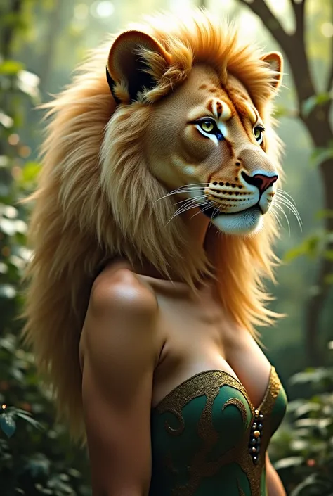 Pretty woman with a lions nose and ears 