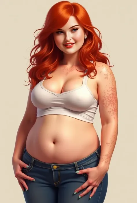 Fatter body ginger girl 