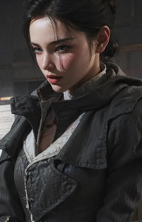 a close up of a girl, light brown hair, holding a gun, big , shadowbringers cinematic, 4 k detail fantasy, a beautiful fantasy empress, game cg, xianxia fantasy, xianxia hero, 2. 5 d cgi anime fantasy artwork, cinematic goddess close shot, ruan jia and art...