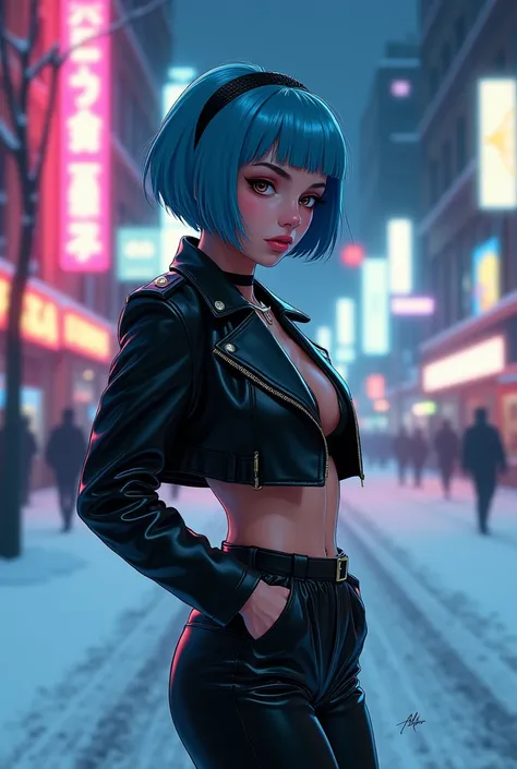 (masterpiece:1.2), (best_quality:1.3), outlined (80s_style:1.4), anime coloring, soft_shading, (glowing particles), extremely_detailed, ((clean_image)), no_text, BREAK

1girl, solo, height 160 cm, adult, short hair, (short blue hair with a black headband),...