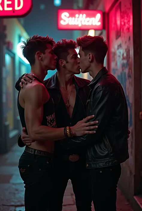 More like boys over 18 years old and like alternative and theyre kissing and stuff all four of them