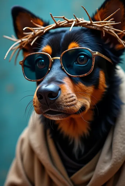 O melhor papel de parede para celular, papel de parede premiado, fotografia de retrato, na vista frontal é um retrato de um cachorro fofo vestindo moda da era espacial de meados dos anos 60, foto de lado, tirada com Canon EOS R5, definir um contraste forte...