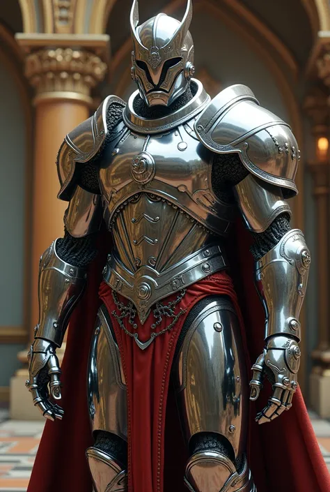 A character of emperor from the middle ages as if he were a chrome