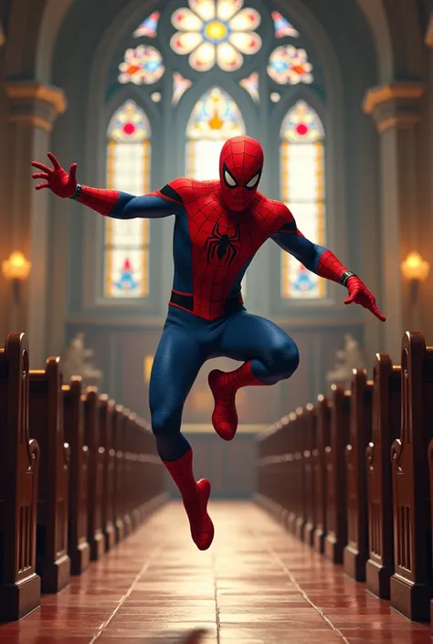 Spiderman dancing in church 