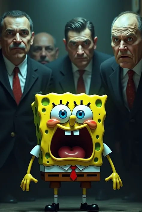 Scared SpangeBob sqaurepants mafia