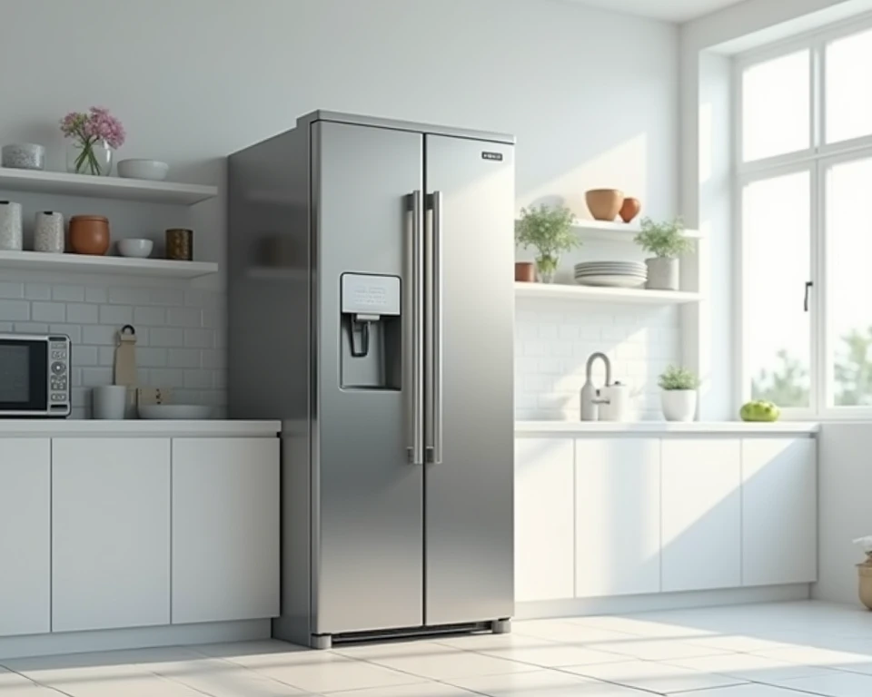  ‍show the full body of the refrigerator and the keys are on top of it