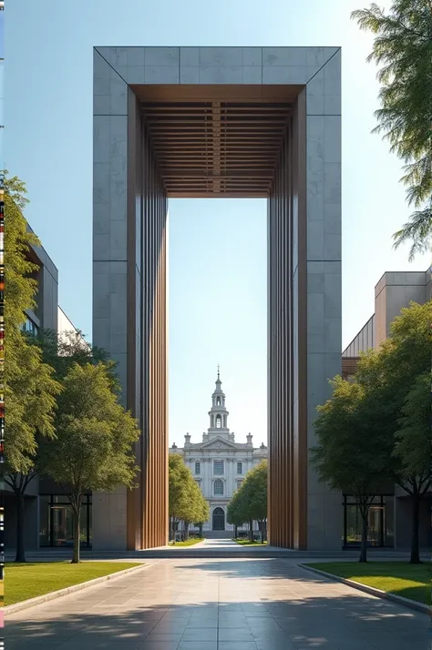 Architectural portal for a university with an interesting concept