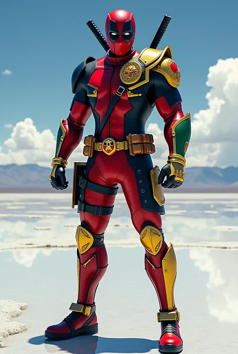 Deadpool Marvel saint Seiya, armor Bolivia , details 🇧🇴,  Salar de Uyuni lake 