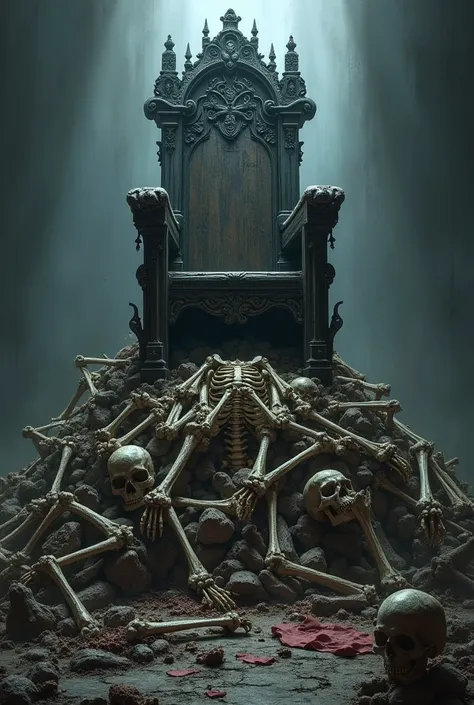 A throne on top of skeletons