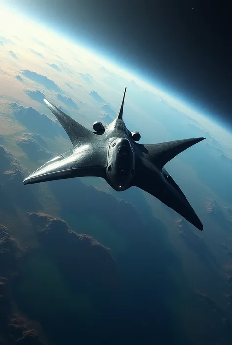 Hypersonic airplane with Earth view 