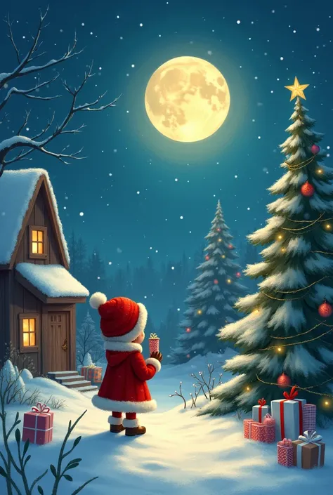 
Once upon a time, in a snowy little village, lived a curious girl named Lily. Every Christmas, she eagerly awaited Santa Claus, wondering how he managed to deliver gifts to every  around the world in just one night. 

One chilly evening, as the stars twin...