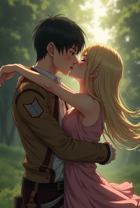 Levi Ackerma a beijar a Sasha Braus de attack on titan